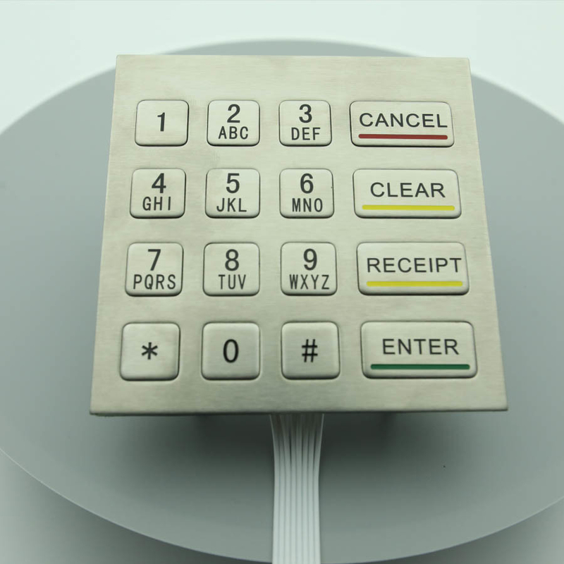自己サービス キオスク16のキーのためのキー マネージメントのパネル取り付けの金属の数字キーパッド