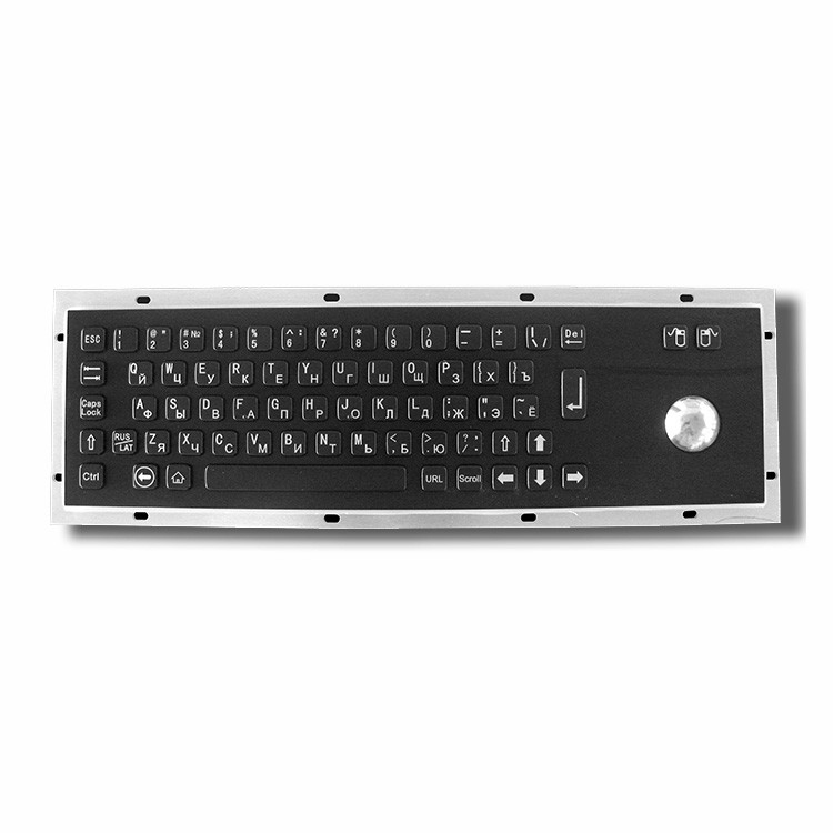 トラックボールが付いている黒い色IP65 IK07の自己サービス キオスクのステンレス鋼のキーボード