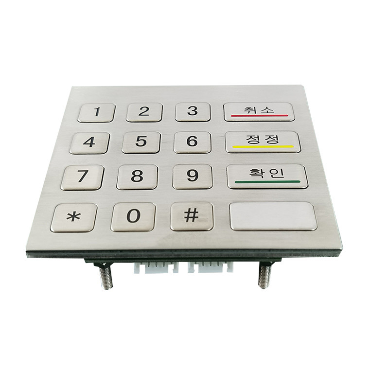 IP65 ステンレス スチール メタル 数字キーボード 16 キーを用いて 自給自足キオスクマシン