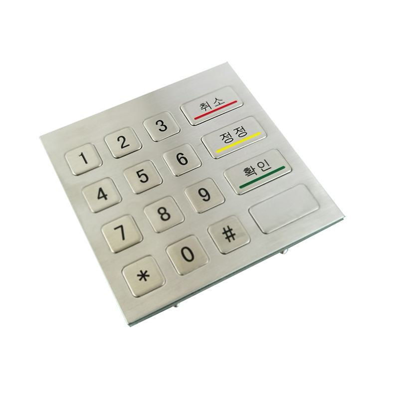 防水 ステンレス 鋼 金属 数字鍵盤 100 X 100mm 自動販売機用USB付き