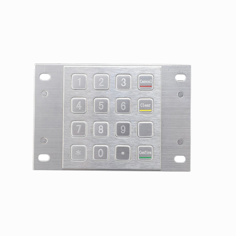 防水304ステンレス鋼 暗号化されたピンパッド 決済キオスク IP65 16キーの暗号化された金属キーボード