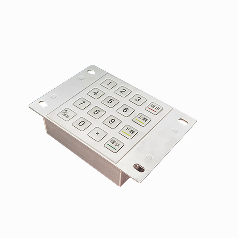 防水304ステンレス鋼 暗号化されたピンパッド 決済キオスク IP65 16キーの暗号化された金属キーボード