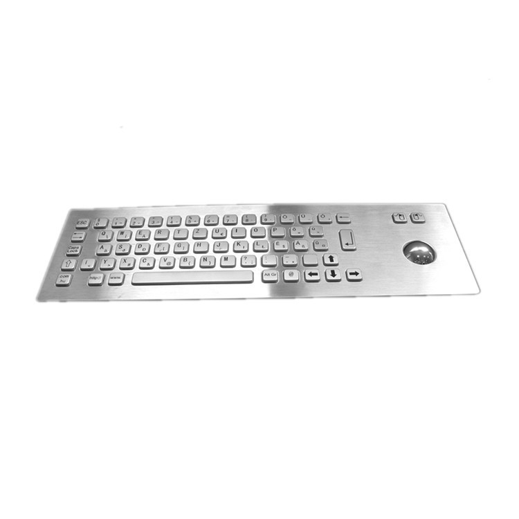 産業用IP65ステンレス鋼金属キーボード 自営業キオスクのためのトラックボール入力装置