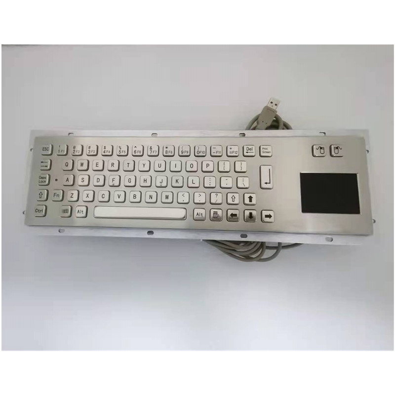 防塵 IP65 ステンレス スチール 工業用 金属キーボード タッチパッド付き 自給自給キオスクマシン