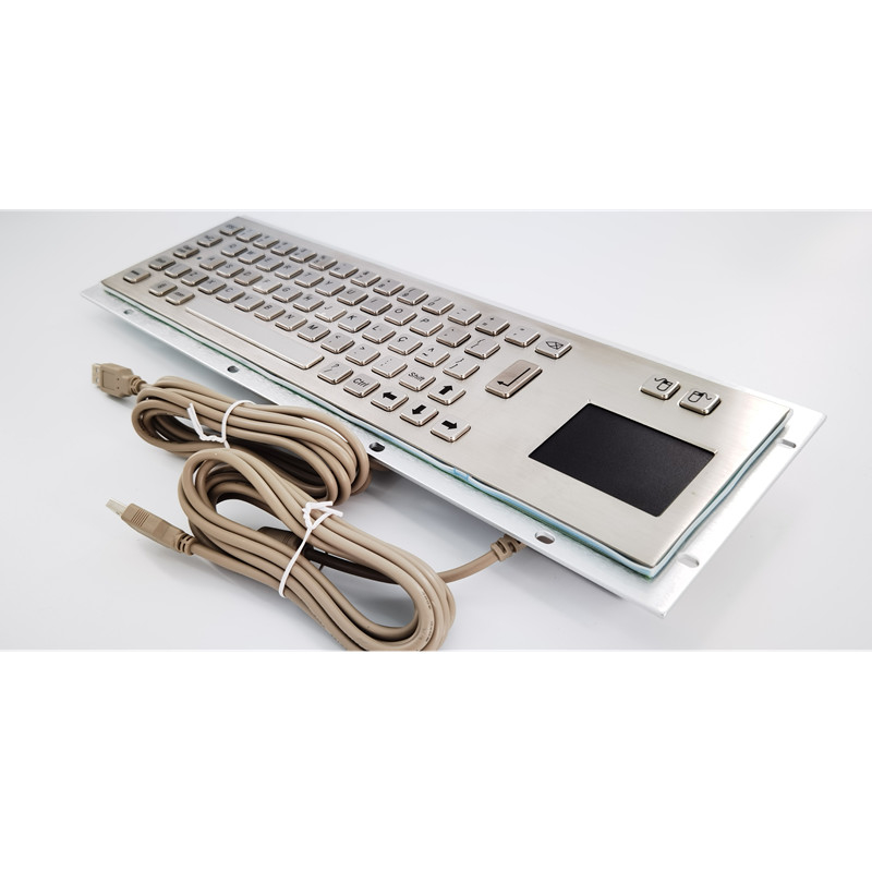 防塵 IP65 ステンレス スチール 工業用 金属キーボード タッチパッド付き 自給自給キオスクマシン