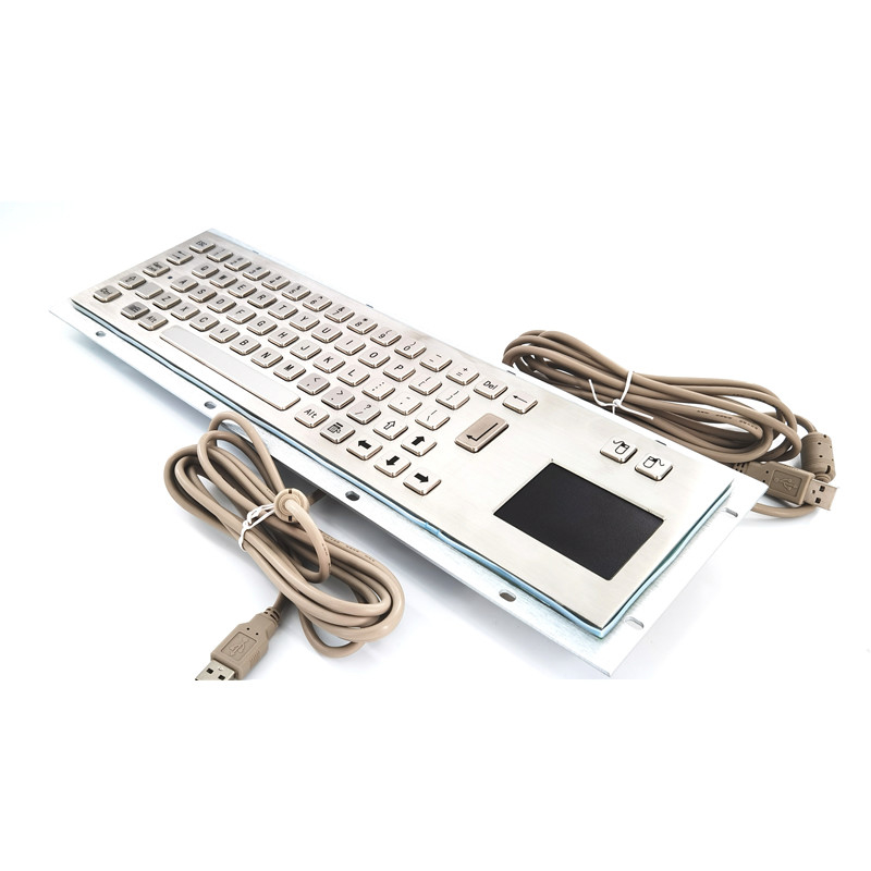 防塵 IP65 ステンレス スチール 工業用 金属キーボード タッチパッド付き 自給自給キオスクマシン