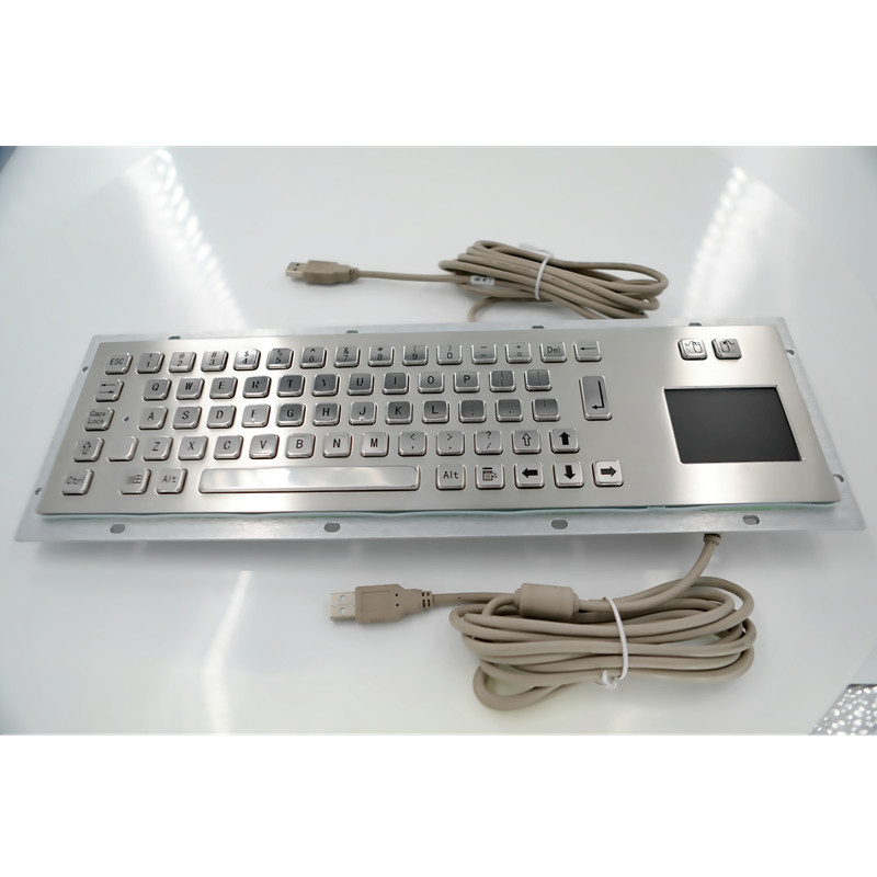 防塵 IP65 ステンレス スチール 工業用 金属キーボード タッチパッド付き 自給自給キオスクマシン