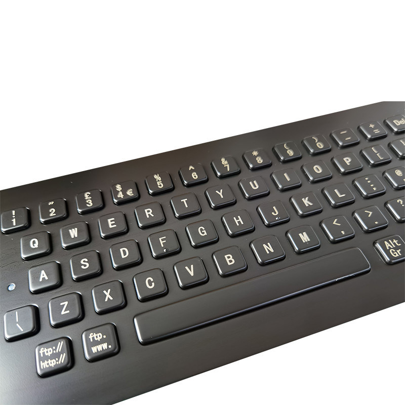 自営業キオスク パネル 設置 黒ステンレス鋼 メタルキーボード 設定可能なレイアウトとUSBインターフェイス