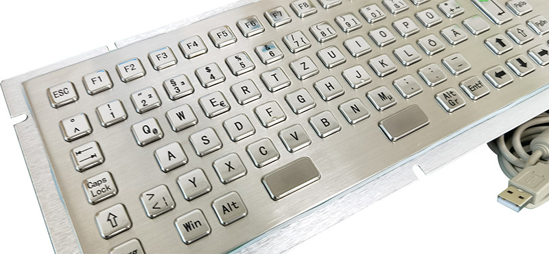 セルフサービス キオスク 入力装置 スターレス・スチール メタルキーボード トラックボールと数値キーボード
